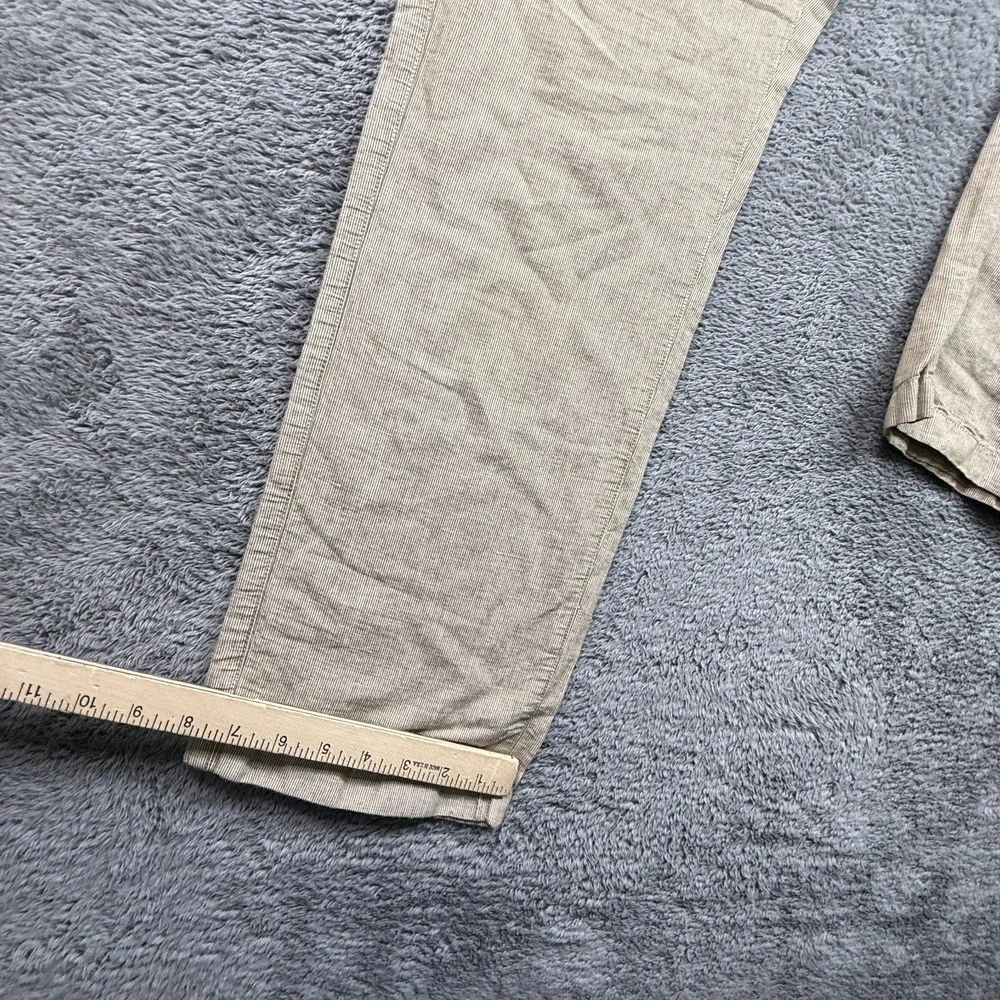 Banana Republic Kentfield Pants Linen Blend Striped Beige Mens 34x32 Straight